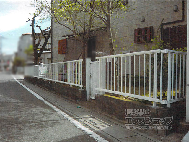 埼玉県草加市ののフェンス・柵 ミエッタフェンス 防犯たて格子タイプ 自由柱施工 施工例