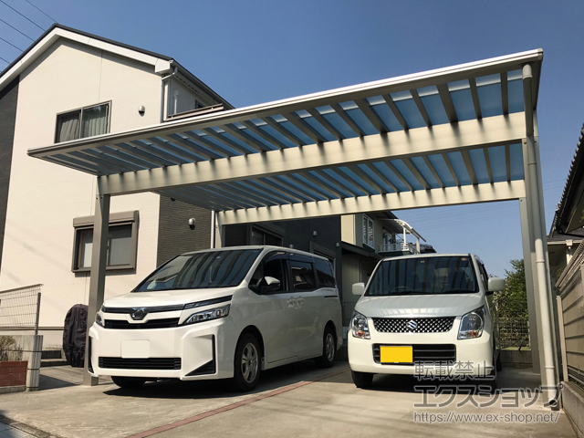 埼玉県狭山市ののカーポート エフルージュ ツイン50 積雪〜50cm対応 施工例