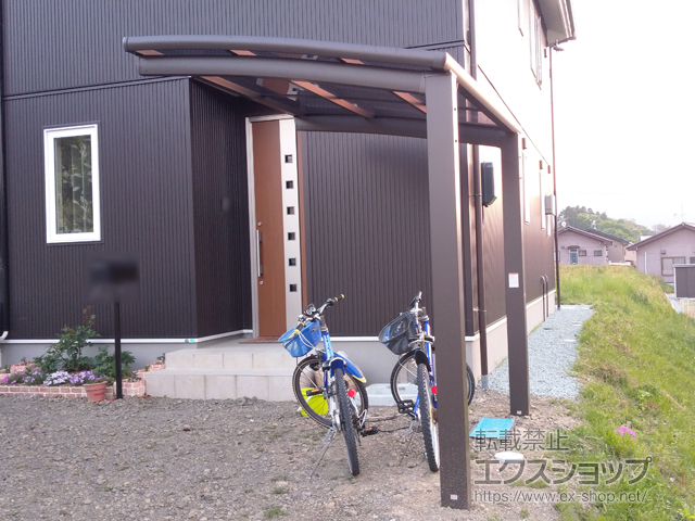 宮城県白石市ののサイクルポート・駐輪場 ネスカRミニ (ラウンドスタイル) 積雪〜20cm対応 施工例