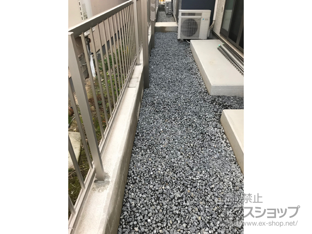 広島県東広島市ののフェンス・柵 ミエッタフェンス 防犯たて格子タイプ 自由柱施工 施工例