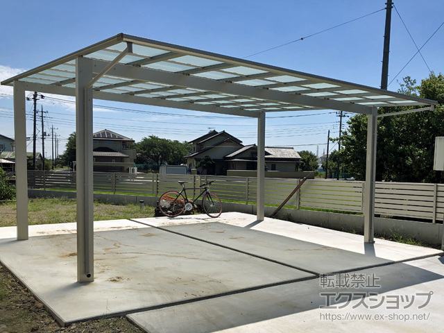 群馬県高崎市ののフェンス・柵 シンプレオフェンスSY1型 横スリット 自由柱施工 施工例