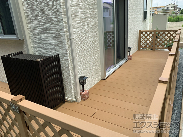 埼玉県さいたま市ののウッドデッキ リウッドデッキ 200 Ｌ字納まり 施工例