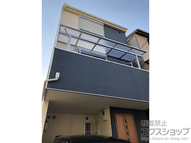 京都府京都市ののバルコニー・ベランダ屋根 スピーネ F型 屋根タイプ 単体 積雪〜20cm対応 施工例