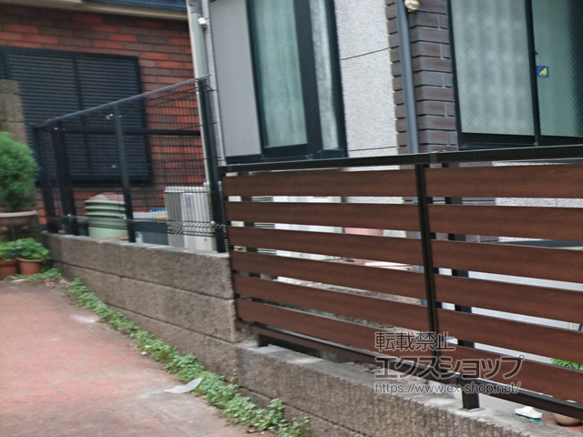 神奈川県川崎市ののフェンス・柵 イーネットフェンス3F型 自由柱 施工例