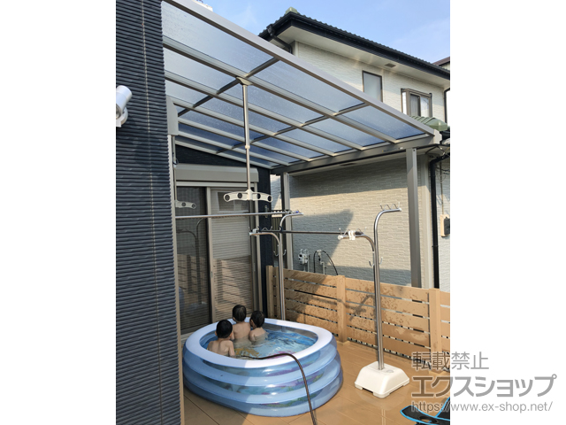 神奈川県三浦市ののテラス屋根 ソラリア F型 テラスタイプ 単体 積雪〜20cm対応 施工例