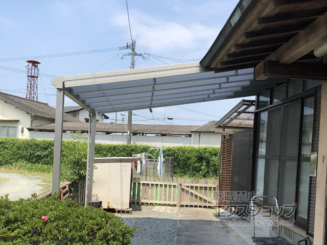 熊本県山鹿市ののテラス屋根 ソラリア F型 ビッグサイズ 単体 積雪〜20cm対応 施工例