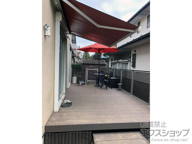 千葉県千葉市のLIXIL リクシル（トステム）のオーニング・日よけ 彩風 あやかぜ C型 手動式 施工例