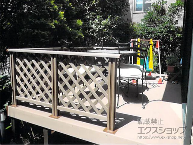 東京都大田区のLIXIL(リクシル)のウッドデッキ レストステージ 幕板納まり 施工例