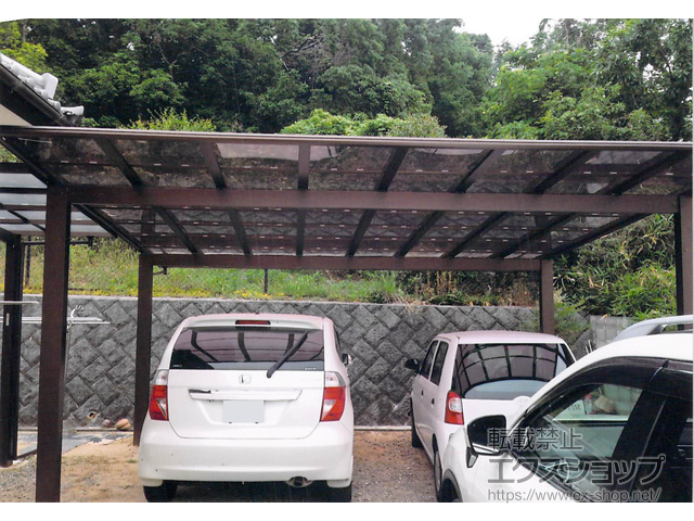奈良県生駒郡斑鳩町ののカーポート エフルージュ ツイン 積雪〜20cm対応 施工例