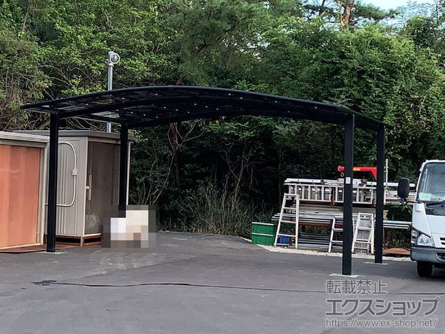 愛知県みよし市ののカーポート ネスカR (ラウンドスタイル) ワイド 積雪〜20cm対応 施工例