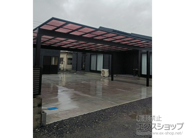 宮崎県小林市ののカーポート エフルージュ トリプル 積雪〜20cm対応 施工例