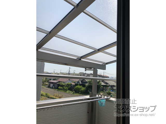 大阪府箕面市ののバルコニー・ベランダ屋根 スピーネ F型 屋根タイプ 単体 積雪〜20cm対応 施工例