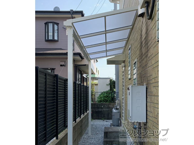 宮崎県宮崎市ののテラス屋根 ソラリア F型 テラスタイプ 単体 積雪〜20cm対応 施工例