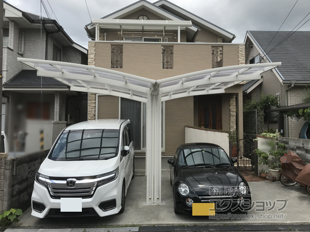 愛媛県松山市ののカーポート レイナポートグラン Y合掌　積雪〜20cm対応 施工例