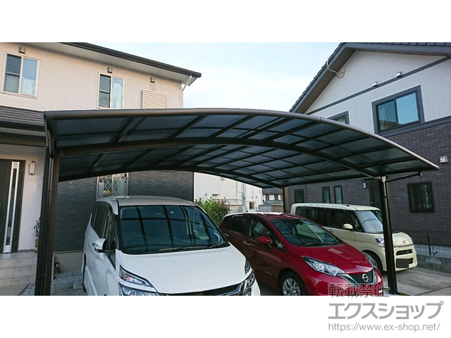 静岡県浜松市ののカーポート ネスカR ワイド 積雪〜20cm対応 台風補償付 施工例