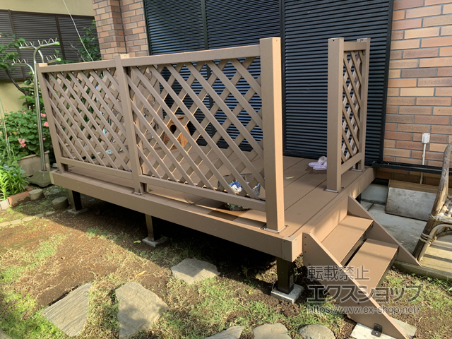 神奈川県横須賀市ののウッドデッキ マージウッドデッキ＋マージウッドデッキ ラティスデッキフェンス 施工例