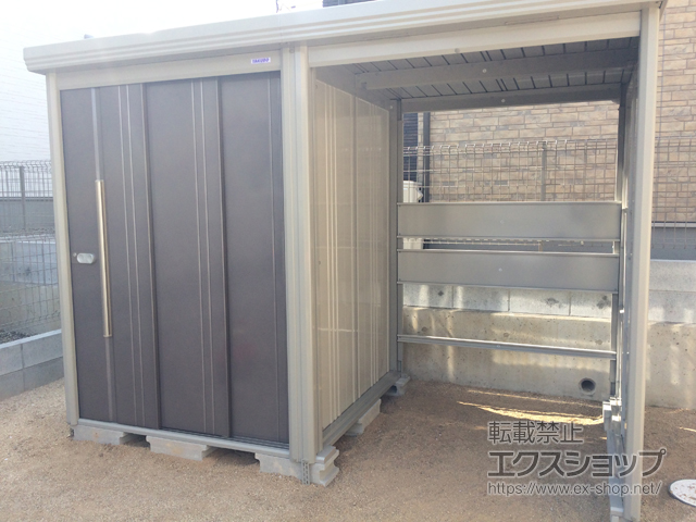 大分県大分市のの物置・屋外倉庫 Mr.ストックマン プラスアルファ 一般型 3015×1590×2110（TP-3015） TP-3015-B 施工例