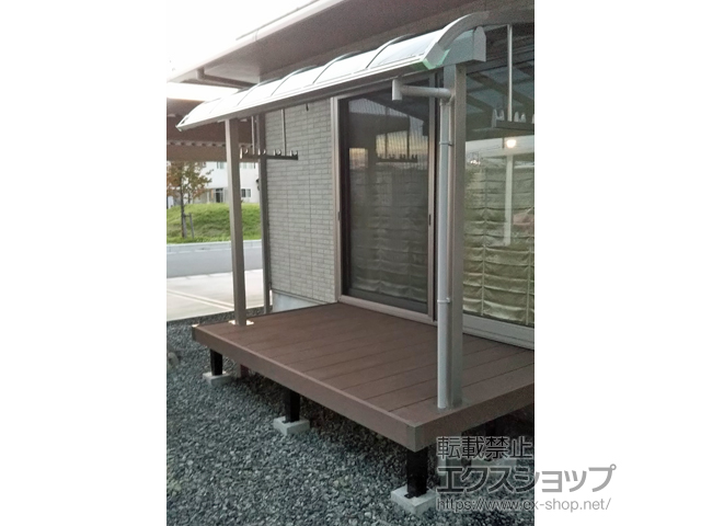 山形県天童市ののテラス屋根 ヴェクターテラス R型 1500 テラスタイプ 単体 積雪〜50cm対応 施工例