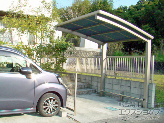 高知県宿毛市ののサイクルポート・駐輪場 ネスカRミニ (ラウンドスタイル) 積雪〜20cm対応 施工例