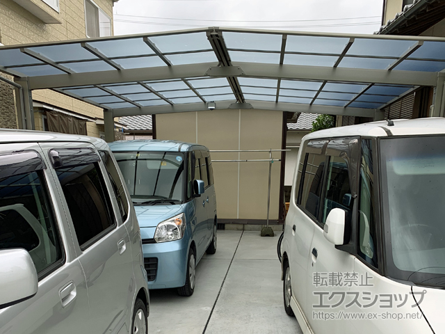 広島県福山市ののカーポート ソリッドポート M合掌 積雪〜20cm対応 施工例