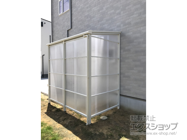 石川県金沢市ののストックヤード スピーネストックヤードF型 波板タイプ 積雪50cm対応 施工例