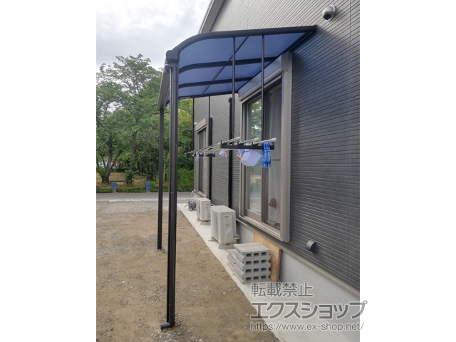 熊本県八代市ののテラス屋根 ヴェクターテラス R型 テラスタイプ 単体 積雪〜20cm対応 施工例
