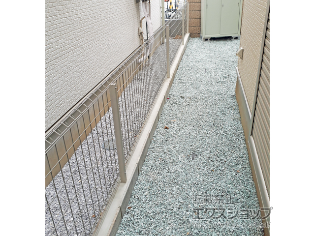 神奈川県相模原市ののフェンス・柵 イーネットフェンス1F型 自由柱施工 施工例