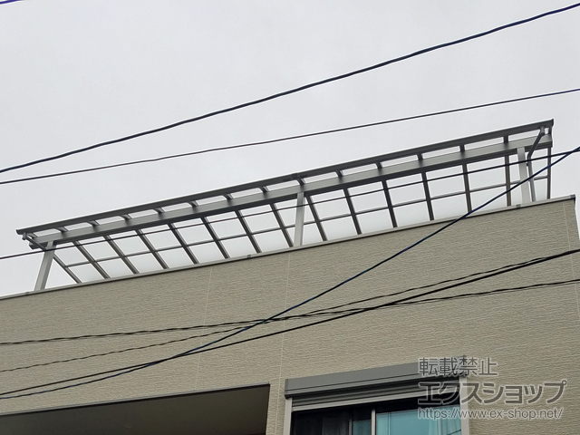 兵庫県神戸市ののバルコニー・ベランダ屋根 ヴェクターテラス R型 1500 屋根タイプ 連棟 積雪〜50cm対応 施工例