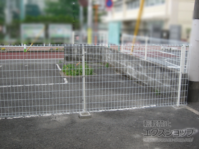 東京都世田谷区ののフェンス・柵 イーネットフェンス1F型 自由柱タイプ 施工例