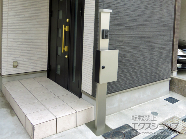 大阪府大阪市のの機能門柱・ポスト シンプレオポストユニット1型 ＃01 施工例