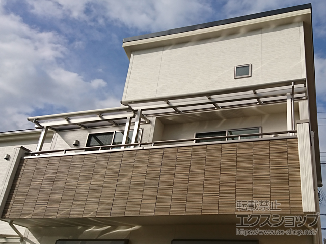 兵庫県三木市ののバルコニー・ベランダ屋根 ソラリア F型 屋根タイプ 単体 積雪〜20cm対応 施工例