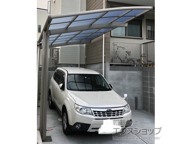 兵庫県川西市ののカーポート ネスカR (ラウンドスタイル) 積雪〜20cm対応 施工例