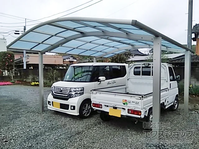 茨城県筑西市のYKKAPのカーポート レイナツインポートグラン　積雪～20cm対応 施工例
