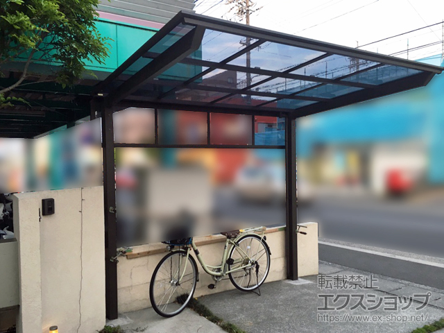 静岡県静岡市ののサイクルポート・駐輪場 ネスカFミニ (フラットスタイル) 積雪〜20cm対応 施工例