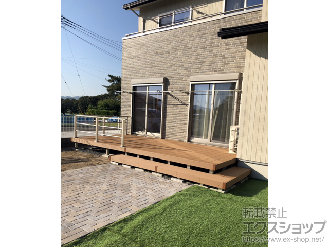 茨城県北茨城市ののウッドデッキ リウッドデッキ200 施工例