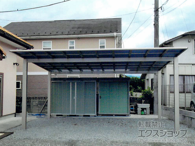 山梨県甲斐市ののカーポート エフルージュ ツイン 積雪〜20cm対応 施工例