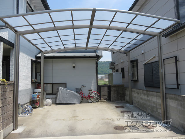 香川県高松市ののカーポート ネスカR (ラウンドスタイル) ワイド 積雪〜20cm対応 施工例