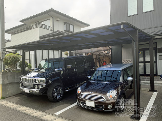福島県南相馬市ののカーポート エフルージュ ツイン 積雪〜20cm対応 施工例