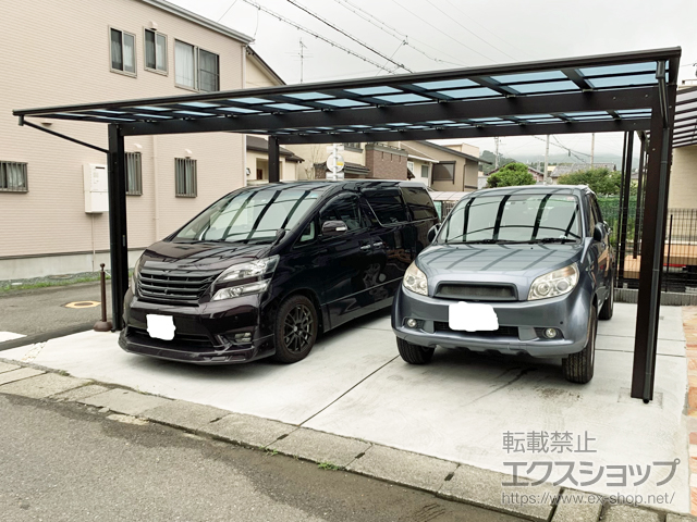 静岡県静岡市ののカーポート エフルージュ ツイン 積雪〜20cm対応 施工例