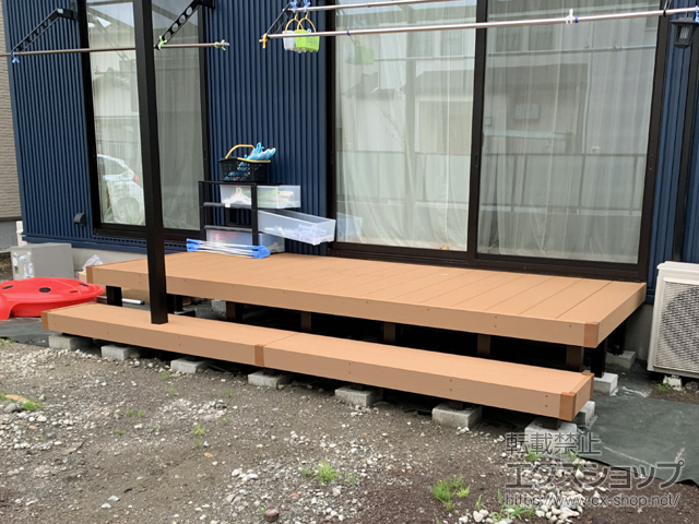 静岡県静岡市ののウッドデッキ、カーポート リウッドデッキ 200 施工例