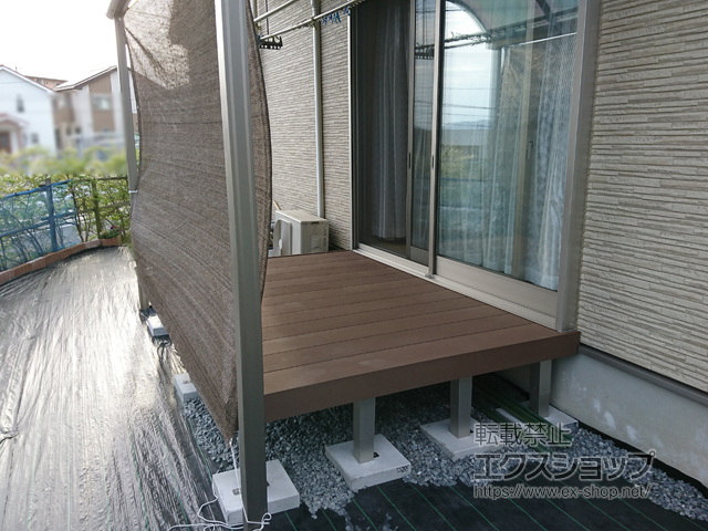 福岡県遠賀郡水巻町ののウッドデッキ マージウッドデッキ 施工例