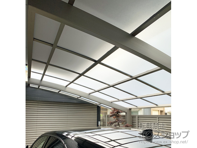 大阪府大阪市ののカーポート ネスカR (ラウンドスタイル) 延長 積雪〜20cm対応 施工例