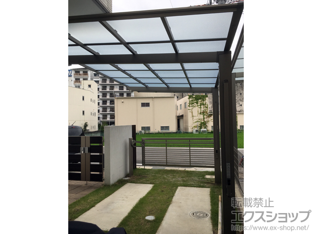 大阪府箕面市ののカーポート フーゴF (フラットスタイル) 積雪〜20cm対応 施工例