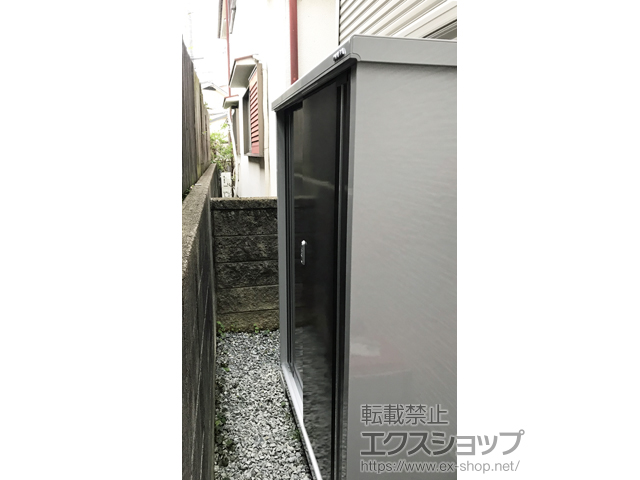 大阪府大阪市のの物置・屋外倉庫 シンプリー 一般型 1320×415×1603（MJX-134D-P） MJX-134D-P-PG 施工例