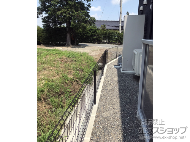 長野県安曇野市ののフェンス・柵 イーネットフェンス1F型 自由柱タイプ 施工例