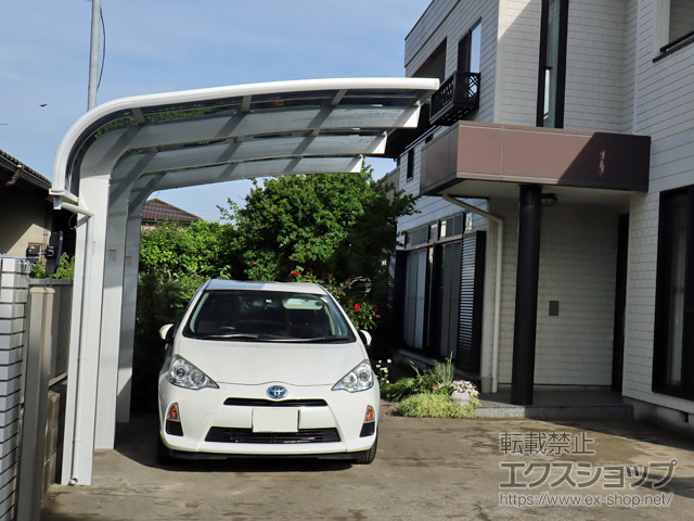 茨城県水戸市のLIXIL リクシル（トステム）のカーポート テールポートシグマIII 1500 積雪〜50cm対応 施工例
