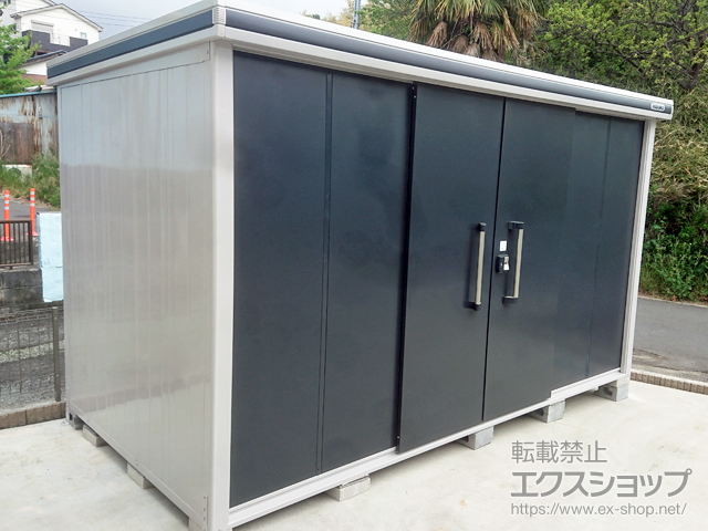 神奈川県横浜市のの物置・屋外倉庫 エルモ 積雪型 3620×1870×2119（LMDS-3618） LMDS-3618-SM 施工例