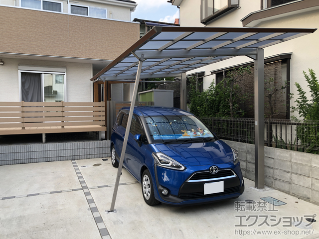 埼玉県北足立郡伊奈町ののカーポート スマートポートHG 片支持タイプ 積雪〜30cm対応 施工例