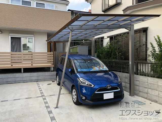 カーポートSC２台用 48－50 H28柱 屋根材＝アルミ色