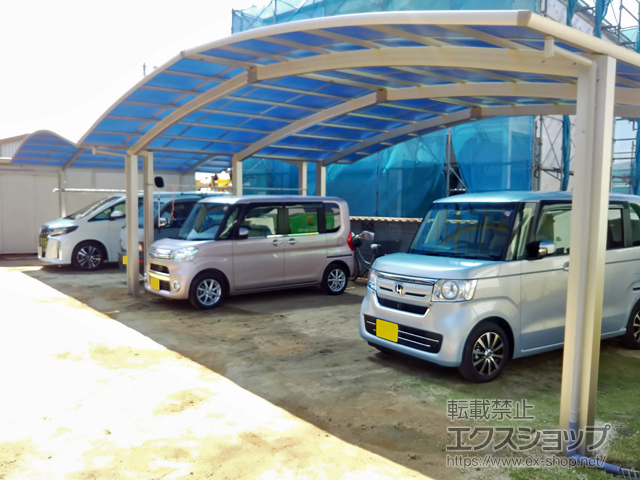 岡山県倉敷市ののカーポート レイナトリプルポートグラン　積雪〜20cm対応 施工例